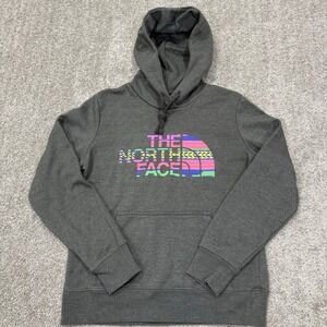 The North Face Half Dome Gray Hooded Sweatshirt Long Sleeve Hoodie Womens Sz Med